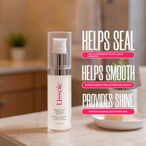Lissoie Weightless Shine Hair Serum Oil with Squalane & Argan - 1 fl oz