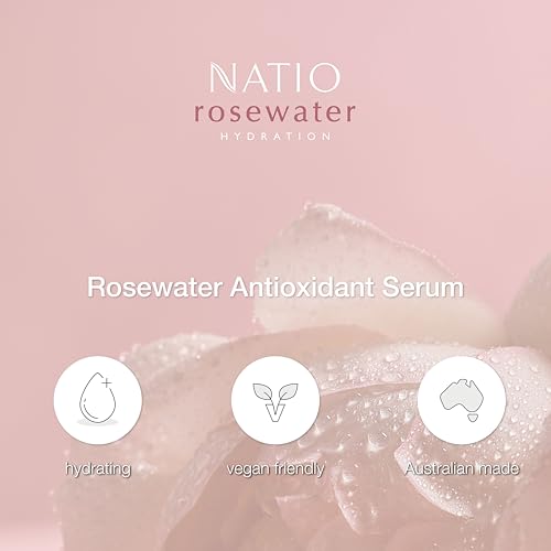 Rosewater Antioxidant Serum by Natio for Women - 1 oz Serum