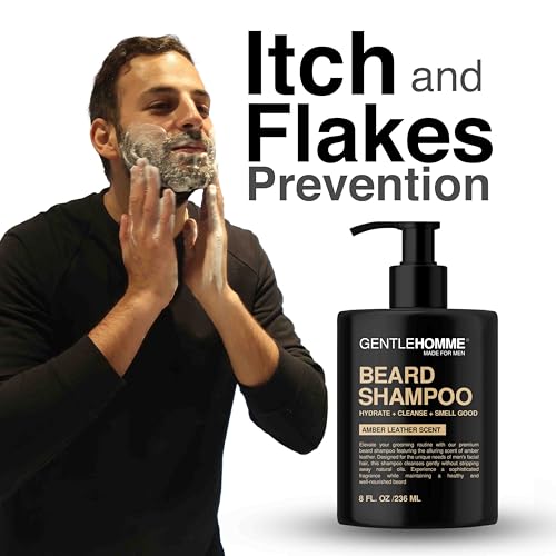 Men's Beard Shampoo - Hydrating & Softening Wash with Witch Hazel - All Skin & Beard Types - 8oz - Variation of Shampoo
