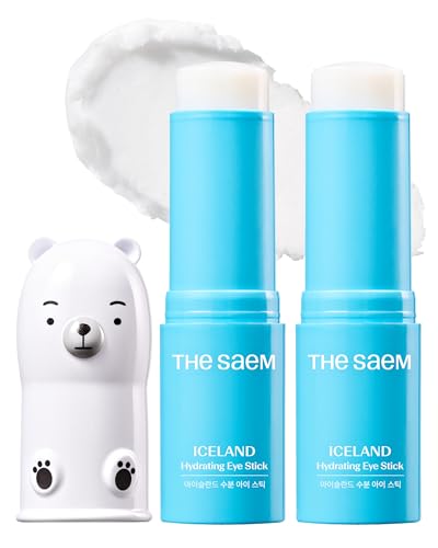 THESAEM Iceland Hydrating Eye Stick Pack of 2 - Cooling Balm for Dark Circles & Puffiness