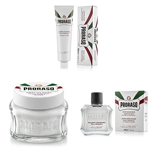 Proraso Sensitive Shaving Kit, Formula with Green Tea and Oatmeal