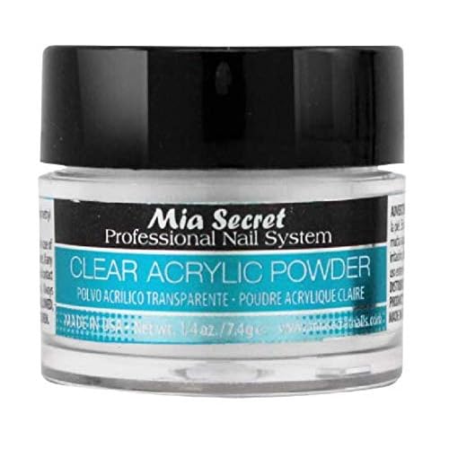 Mia Secret Clear Acrylic Nail Powder With Multibalance Natral Pink Acrylic Powder - 1/4 oz.