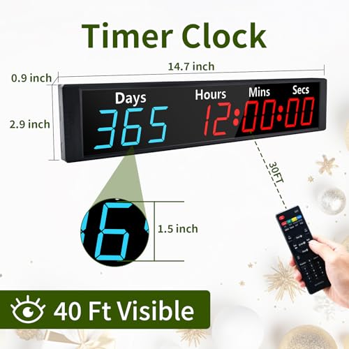 Lucky Time RGB Digital Countdown Timer Clock 999 Days Count Up & Down