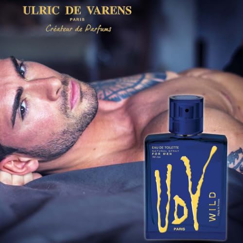 Ulric De Varens Wild Men’s Eau De Toilette - Bold, Fresh Fragrance 3.4 Fl Oz