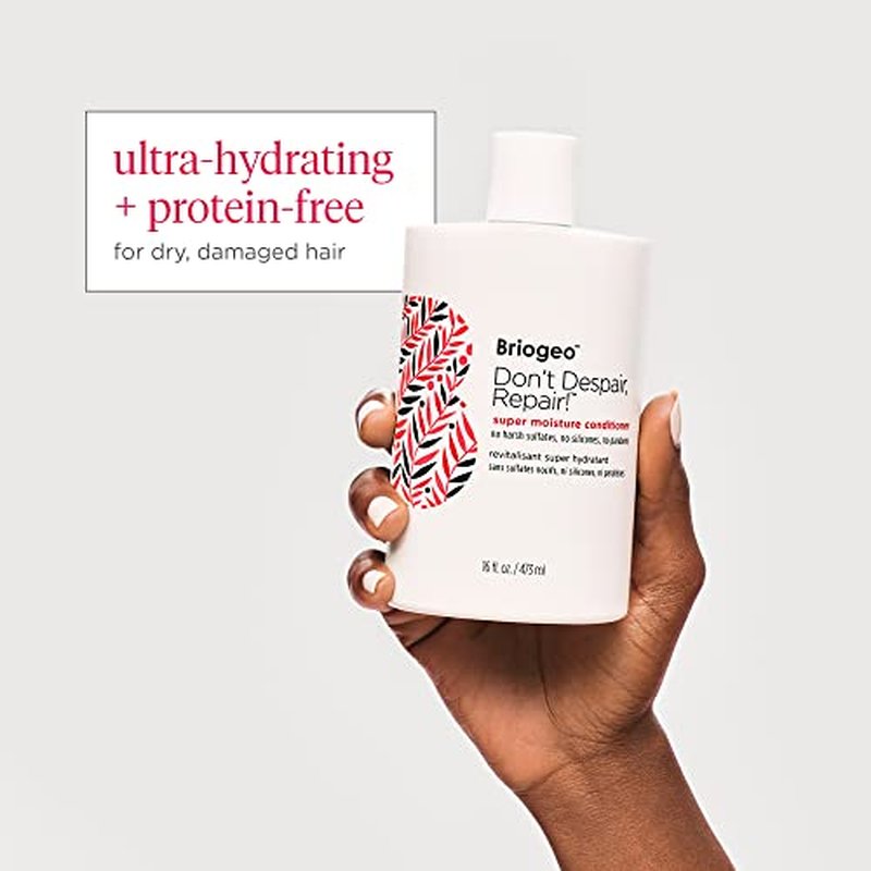 Briogeo Don't Despair, Repair! Super Moisture Conditioner, for Dry, Damaged Hair, Hair Moisturizer featuring Argan Oil, Vegan, Cruelty-Free
