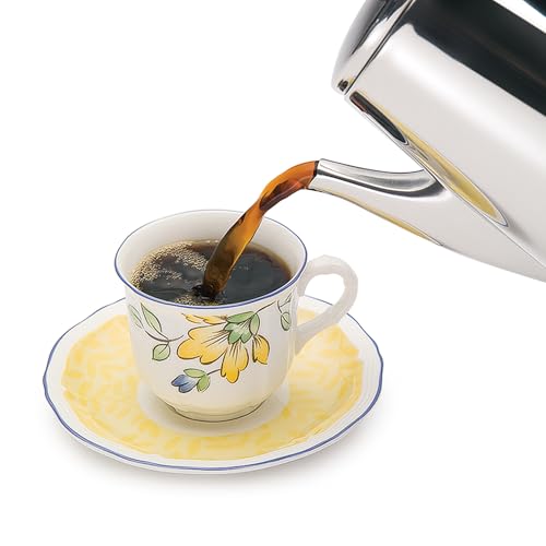 Electric Coffee Percolator 12-Cup Stainless Steel Silver - Fast Brewing