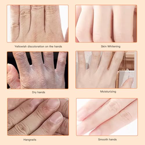 Moisturizing Hand Mask Gloves with Shea Butter & Avocado - Deep Hydration for Dry Skin