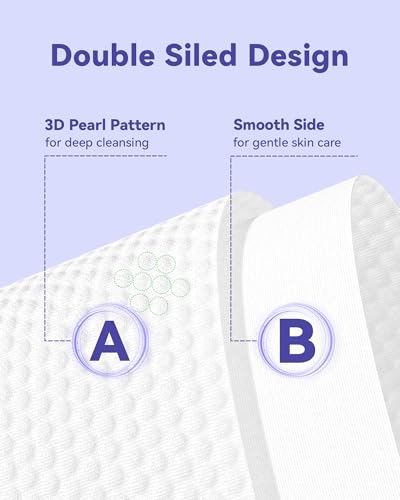 Disposable Face Towels 10 x 12 Inches - 50 Count (4 Pack) - Soft, Dry & Wet Use