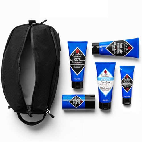 Men's Travel Skincare Set with Luxe Bag - Face, Body & Shaving Essentials