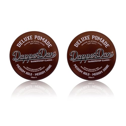 Dapper Dan Deluxe Medium Hold Water-Based Hair Pomade Duo 2 x 3.38 oz