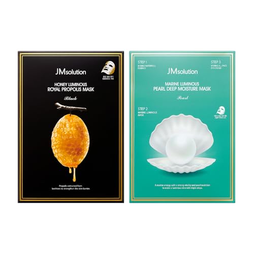 JMSolution Face Mask Bundle - Honey Royal Propolis &Marine Luminous Pearl Deep Moisture