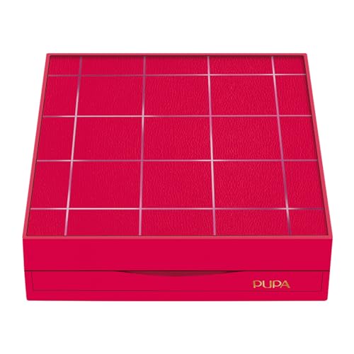 Pupa Milano Pupart M Makeup Palette, 003 Red, 0.6 oz - Makeup Kit - Blush - Concealer - Highlighter - Eyeshadow - Lip Gloss - Lip Cream - Face Makeup