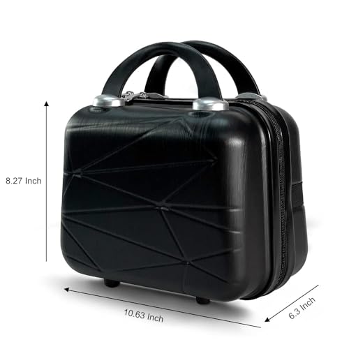 GigabitBest 12 Inch Multi-Purpose Waterproof Hard Shell Makeup Case (H003-Black-12 Inch)