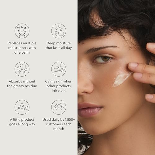 Face + Body Balm, Grass-Fed Tallow Moisturizer for Dry, Cracked, Sensitive Skin with Emu Oil, Natural and Organic Balm with Skin Nourishment, Non-toxic, Made in USA