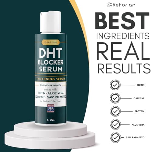 Paisle Botanics DHT Blocker Hair Growth Serum for Women & Men, Natural Biotin Thickener, 4 oz