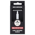 Double Edge Safety Razor, Chrome, 3-Piece Construction, Men's, Closed Comb Design, Single Blade, Weighted Precision Head