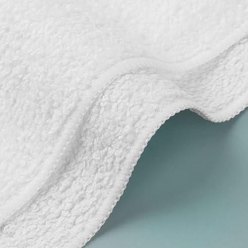 Orighty Microfiber Washcloths Bulk Towels Set 100 Pack, Highly Absorbent and Soft Feel Face Cloths, Multi-Purpose Wash Cloths & Hand Towels for Bathroom, Hotel, Spa, and Gym, 12x12 Inch, White
