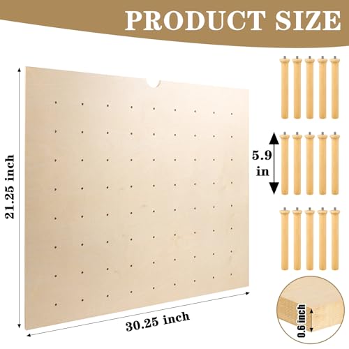 Pegboard Drawer Organizer 30x21 Inch Adjustable Kitchen Storage Solution - Durable Wood