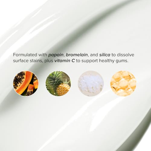 Gentle Whitening Tooth Polish with Natural Enzymes - Safe Stain Removal & Brightening
