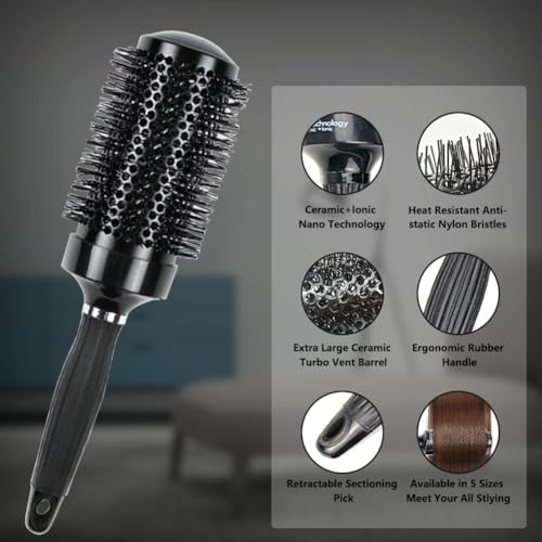 Black Curly Hair Brush Set for Women - Detangling & Styling Tools