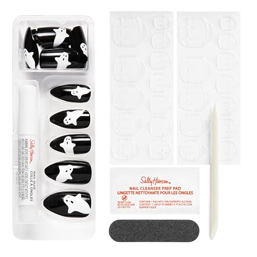 Sally Hansen Salon Effects¢ç Perfect Manicure, Ghoul Power, Press On Nails, Non-Damaging Adhesive Tabs, File, and Alcohol Pad Included