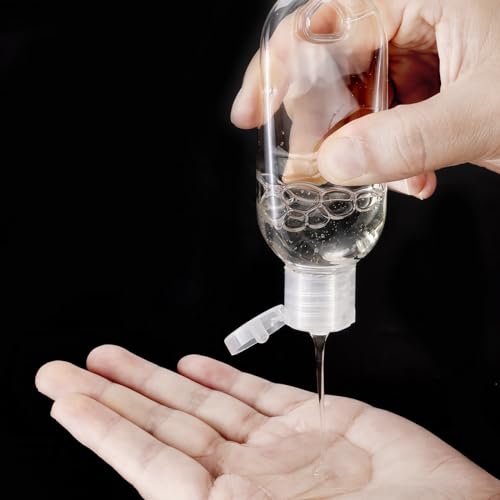 50 Pcs Travel Size Refillable Bottles with Hand Sanitizer Keychain 1 oz/30ml