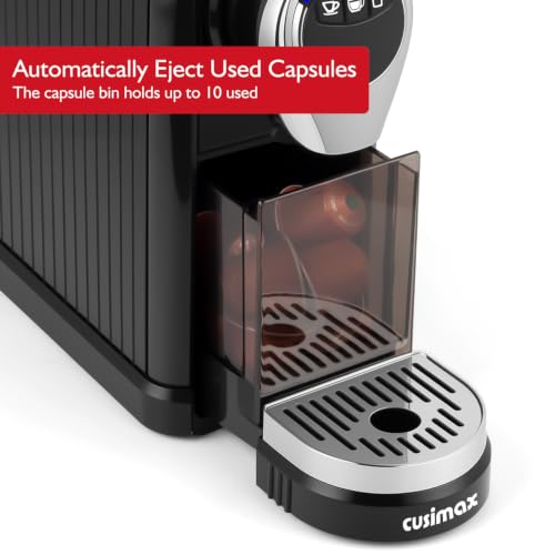 CUSIMAX Black Single Serve Coffee Machine for Nespresso Original Capsules