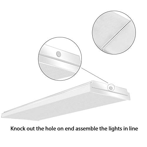 4FT LED Wraparound Light Fixture 60W Neutral White 7200lm - 1 Pack