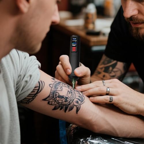 Wireless Rotary Tattoo Pen Kit with Dual 1600mAh Batteries for Beginners & Professionals
