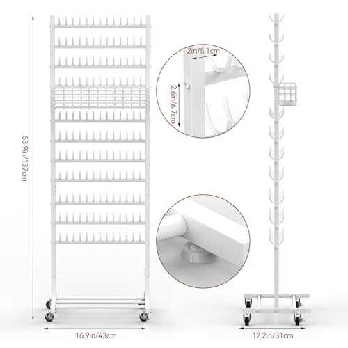 White Braiding Hair Rack 2-Sided with 286 Pegs for Salon & Home Use - NOVIMANGO