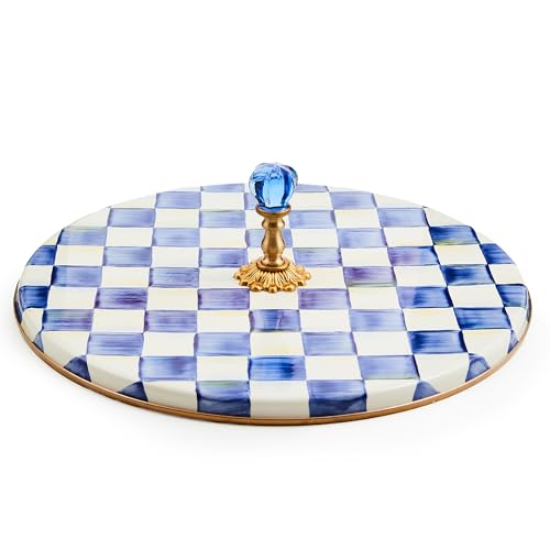 Charcuterie Serving Board - Blue & White Royal Check, MacKenzie-Childs, Variation of THIS listing