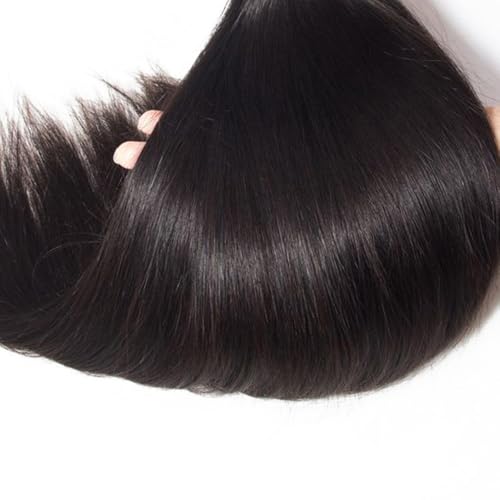 Vinmdonm 26-30 Inch Black Straight Human Hair Bundles 3-Pack Brazilian Virgin Hair