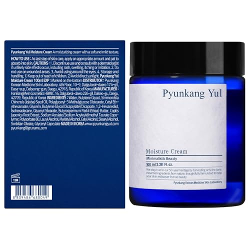 Pyunkang Yul Moisture Cream 3.3 Fl Oz - Natural Facial Moisturizer for Dry & Sensitive Skin