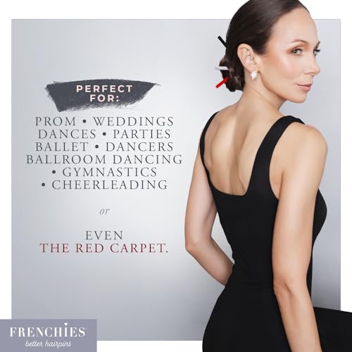 Frenchies Red French Twist Hair Chopsticks for Women, Non-Slip Hair Accessories