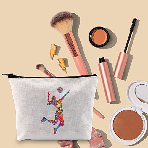 TOBGBE Volleyball Lover Gift - Makeup Bag for Seasonal Fans