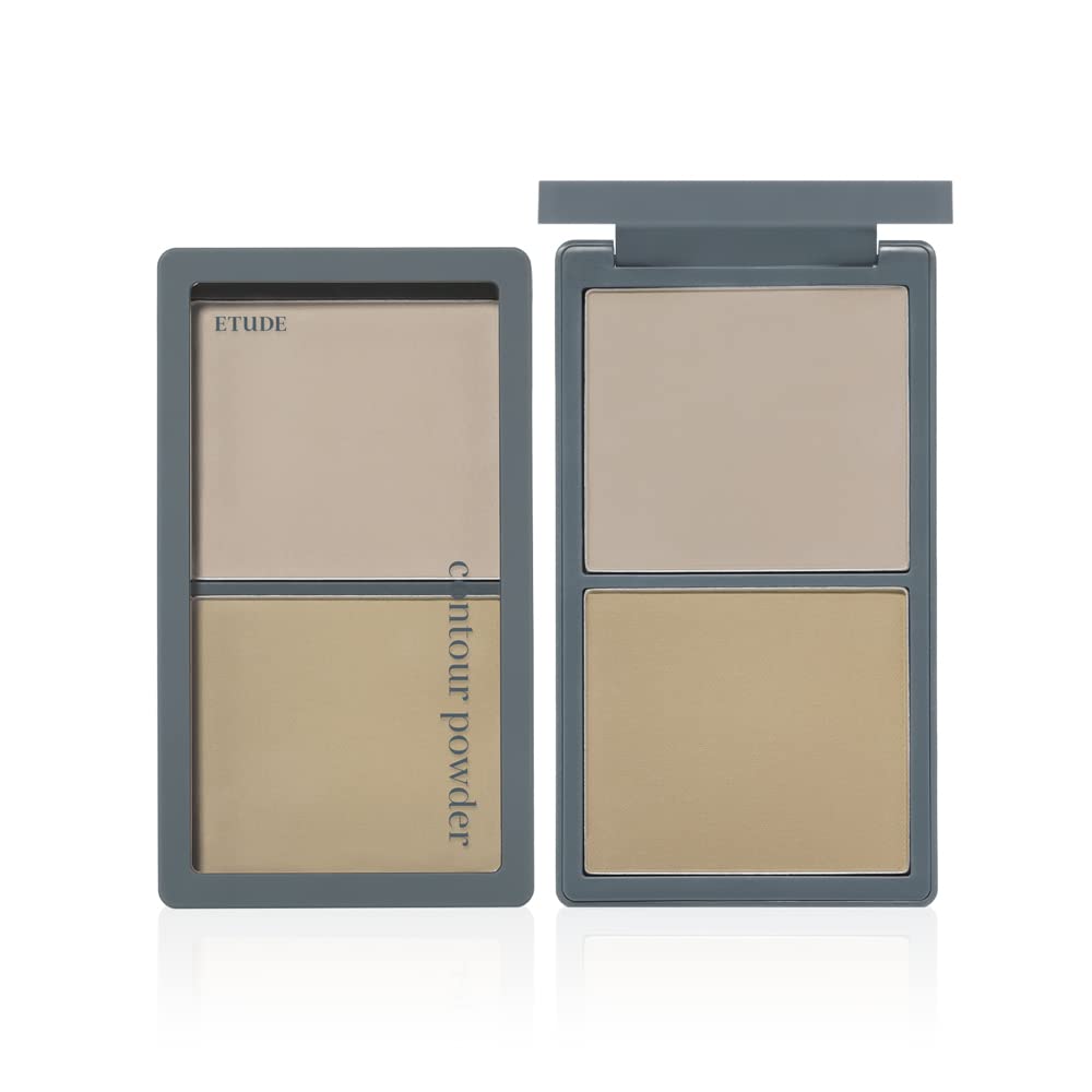 ETUDE Contour Powder Palette - Bronzer & Highlighter for Effortless Face Definition | Smooth Velvety Texture, Natural Finish | Ideal Korean Makeup Gift