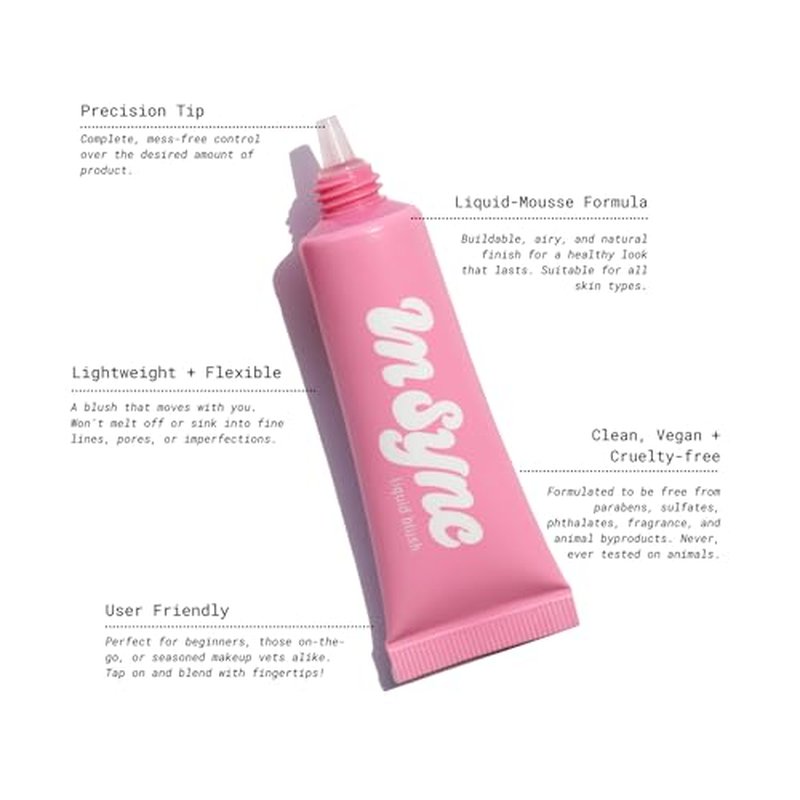 Half Caked In Sync Liquid Blush - Pigmented, Long-Lasting, Multi-Use Liquid Color - Lightweight, Natural Finish - Fragrance-Free, Clean, Vegan & Cruelty-Free, 15ml (Brown Sugar)