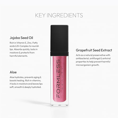 Manifest Lip Gloss Plum-Mauve Glitter Hydrating & Cruelty-Free