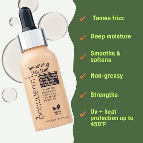 Lightweight Silicone-Free Hair Oil for Frizz Control & Heat Protection - 1.3 Fl oz