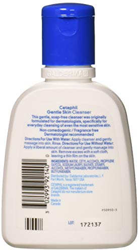 Cetaphil Gentle Skin Cleanser Unscented 4oz Pack of 2 for Sensitive Skin