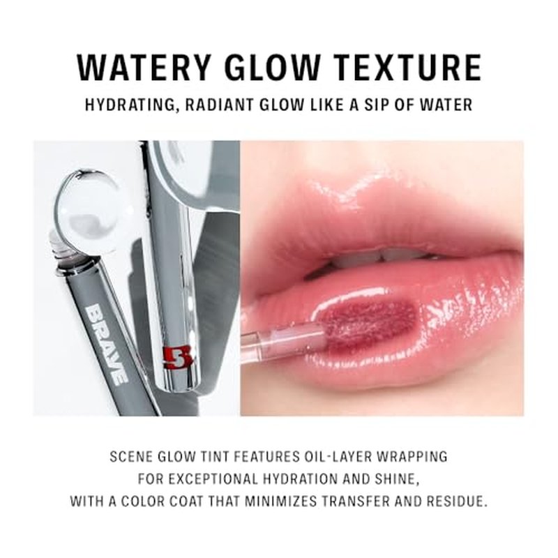 BRAYE Thin Glow Tint MINI | Effortless Pen Tint | Hydrating Water-Grip Shine | Vegan & Cruelty-Free | Long-Lasting Buildable Color l 10 HURTLE