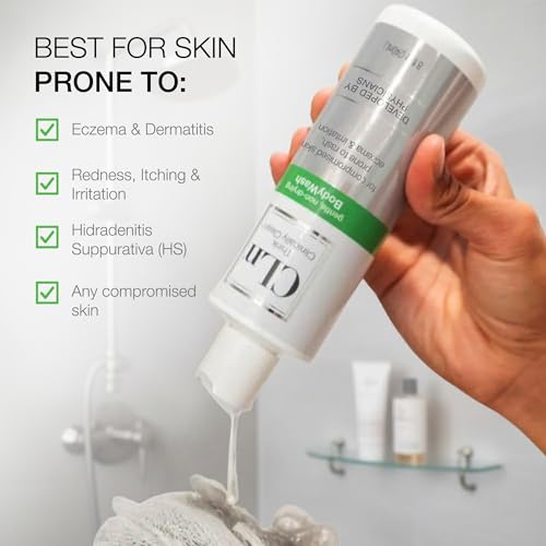 CLn Body Wash Non-Drying for Sensitive Skin 8 Fl Oz Pack of 2 - Eczema & Dermatitis Care