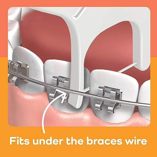 Floss Picks for Braces - 36 Count Pack of 8, Gentle Interbracket Cleaning