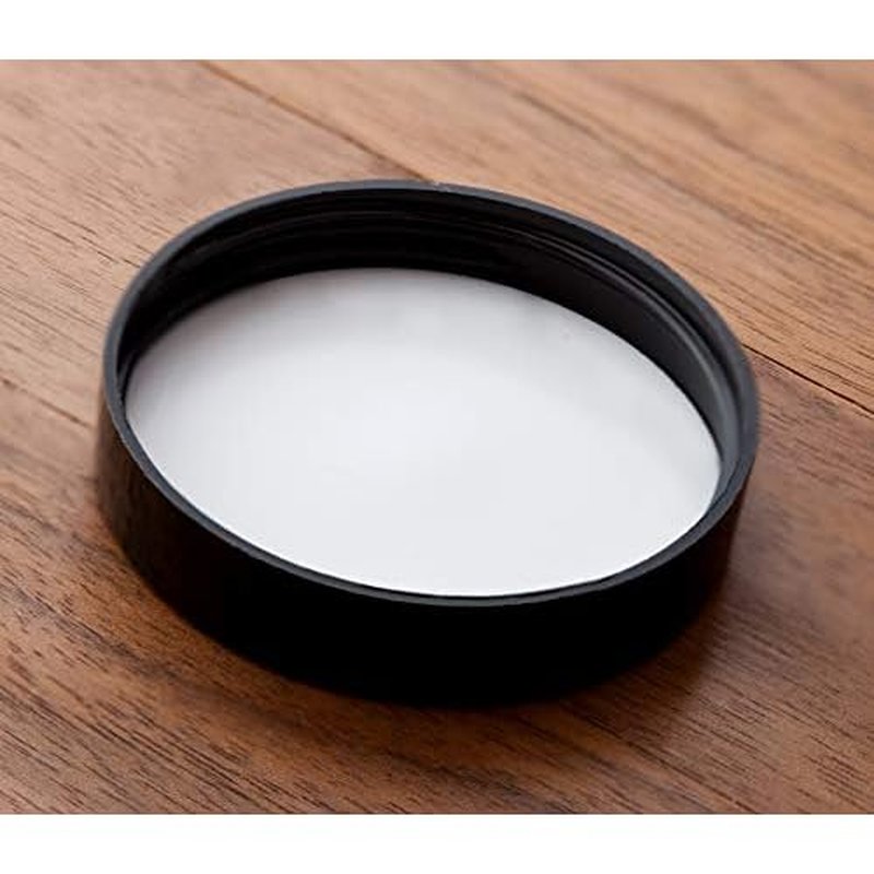 16 oz Clear PET Plastic (BPA Free) Large Refillable Jar with Black Smooth Lids (6 pack)