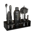 Gunmetal Highball & Chaser 13-Piece Cocktail Shaker Set Stainless Steel Bartender Kit