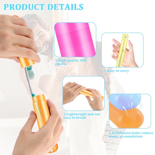 Travel Toothbrush Case 50PCS Bulk Set for Kids & Adults - Compact, Durable & Colorful