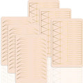 Guapa 3pcs Silicone Eyebrow Practice Skin Ombre Powder Brows Fake Skin Sheet Double Sides Microblading Practice Skin for Tatto Artists and Beginners (3pcs Skins with Golden Outline)