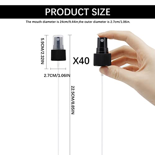 40 Pcs Fine Mist Spray Bottle Nozzles Replacement Pump Heads for Cosmetic Bottles