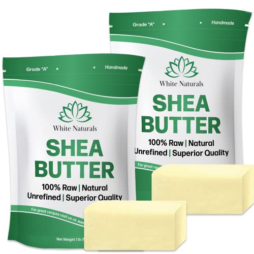 Shea Butter 2lb - Unrefined Natural African Skin & Hair Moisturizer - Ivory, Grade A, Pure, Great for DIY Lip Balm & Stretch Marks