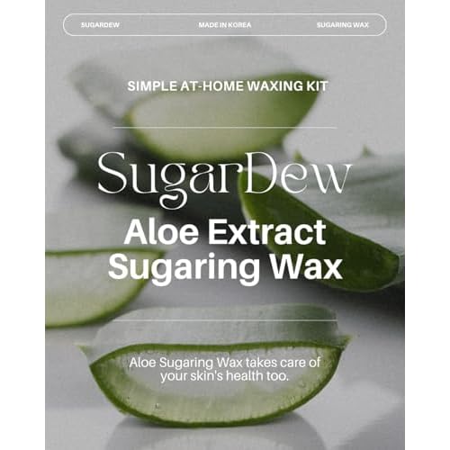 SugarDew Premium DIY Sugar Wax Kit with Aloe | Hair Removal for Legs, Arms, Face & Body | Made in Korea | 10.58oz All-in-One Set